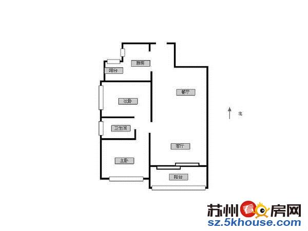 水漾花城 全新精装 正气两房 轻轨沿线 配套齐全 采光无影响