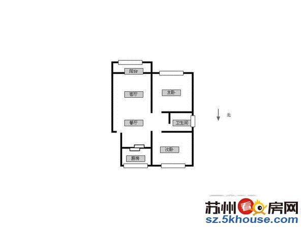 南环公寓精装修 两房两厅 便捷楼层  户型方正 赠送