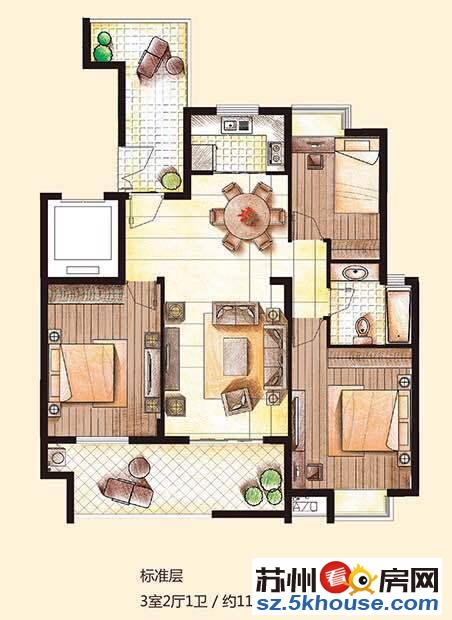 古宫新村 经典三房 户型正气 南北通透 是您拎包入住的手选