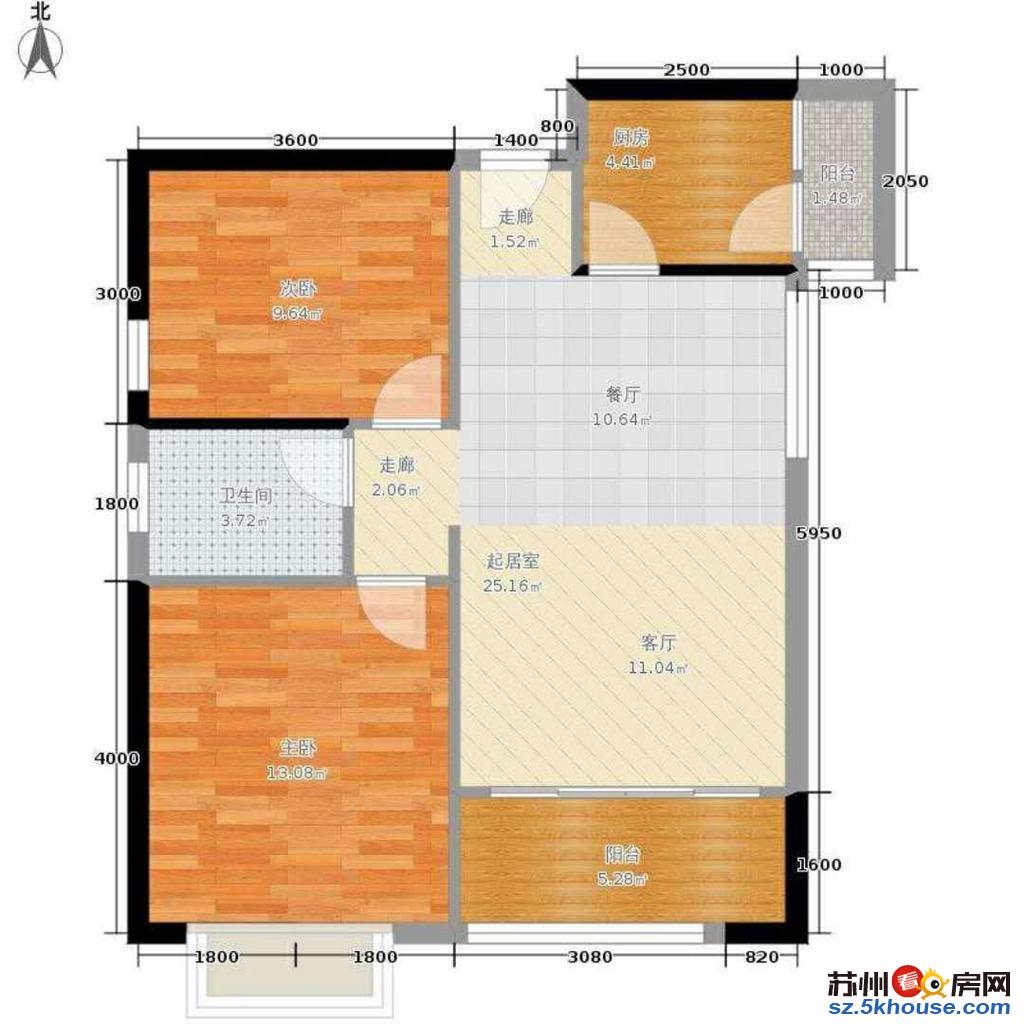 中恒广场 精装3室一厅一卫67平43万 出售