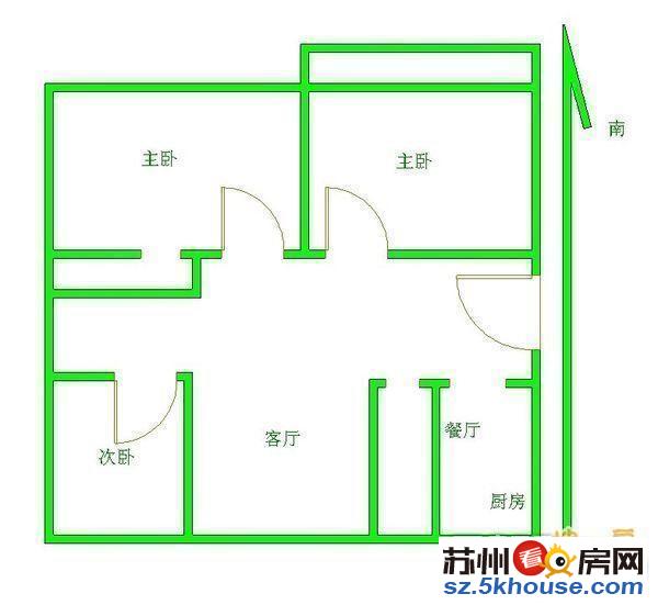 蠡口地铁边安元佳苑103平两房两厅两卫送大29平145万