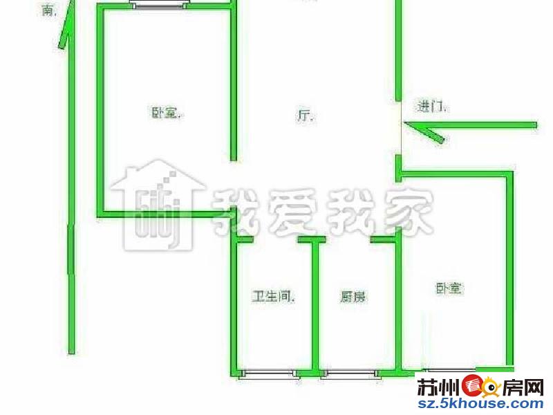 繁花 复式 朝南 轻轨房60平米65万 看房随时