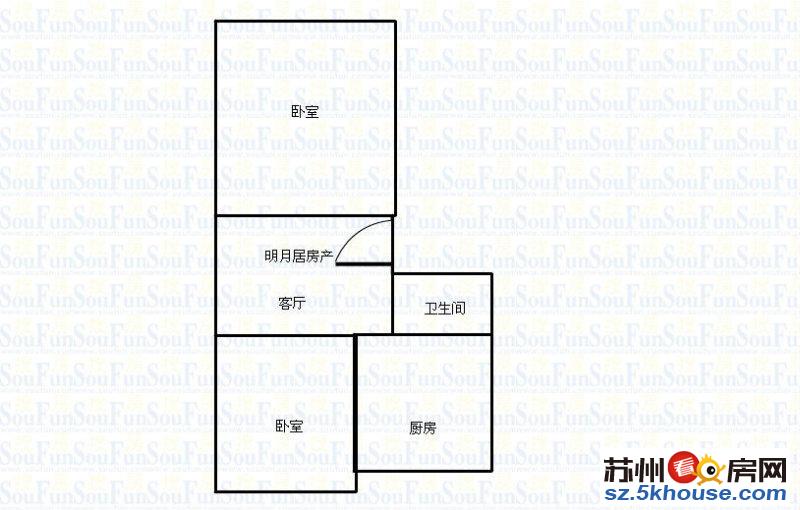 苏锦二村精装小2房 南北通透 满5 地铁4号线旁 善耕