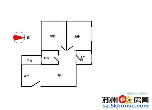 友联一村精装2房朝南 4楼带15平独库 近盘蠡路和吴中西路