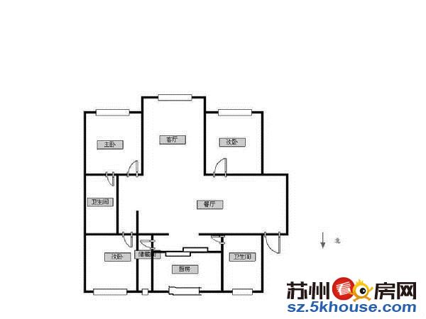 姑苏区 四楼 三房 精装 户型正气 采光好  价格低