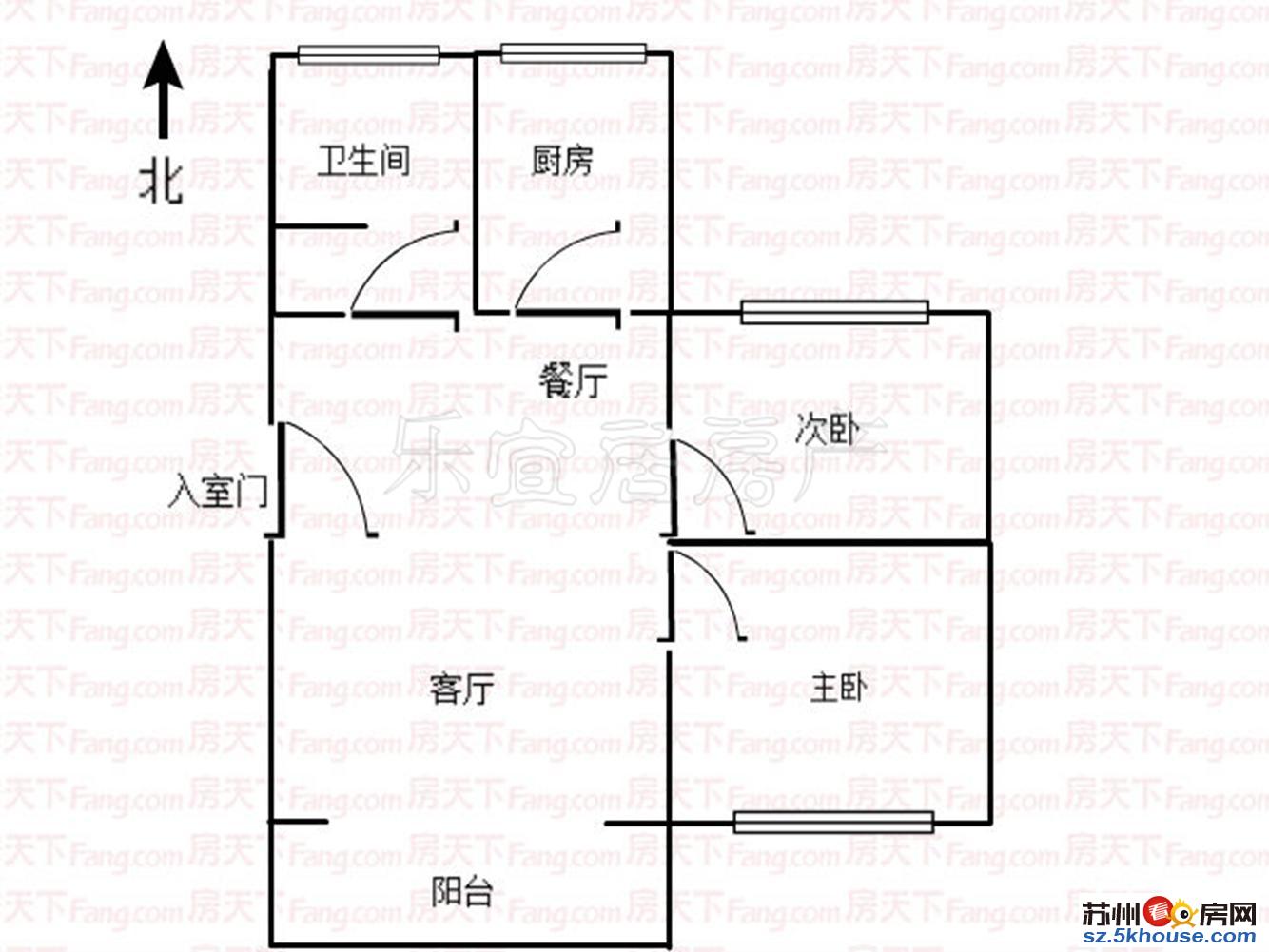 全新毛坯小户 御亭花苑78平精致两居室 带自库  惜售87万