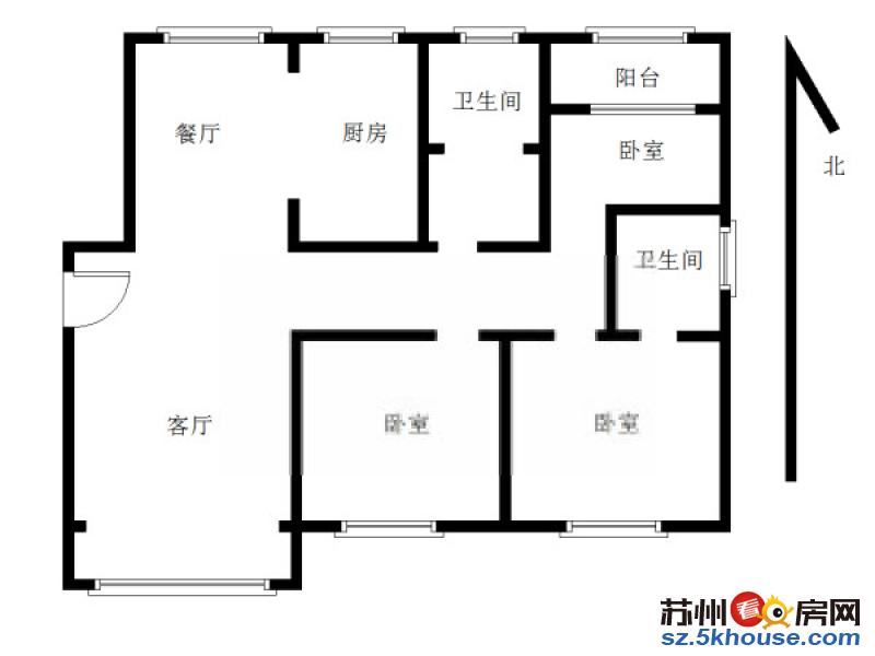 香城一区 这是方方正正的南北通透户型小三房 景观楼层随时看房