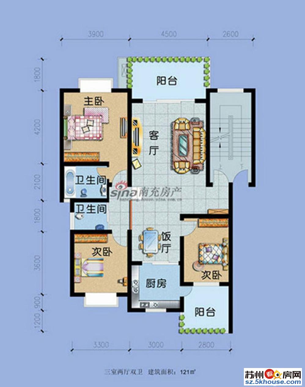 拎包入住 望亭大街78平小三房 简单装修 赠自库 惜售84万