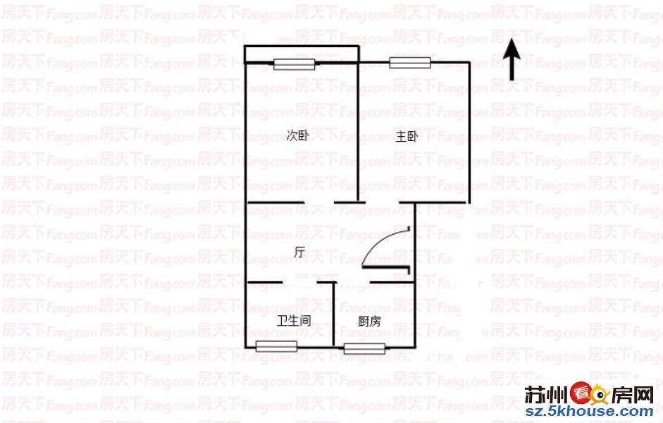 东环沿线 现代花园 朝南两房 中间楼层 带独立 出国急售