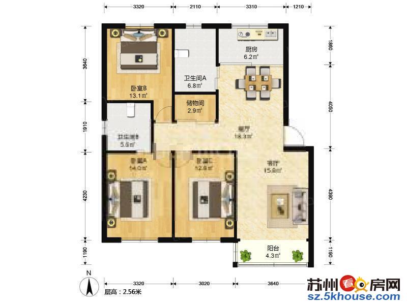 新康花园 金碧苑 低于市场价 拎包入住 车位