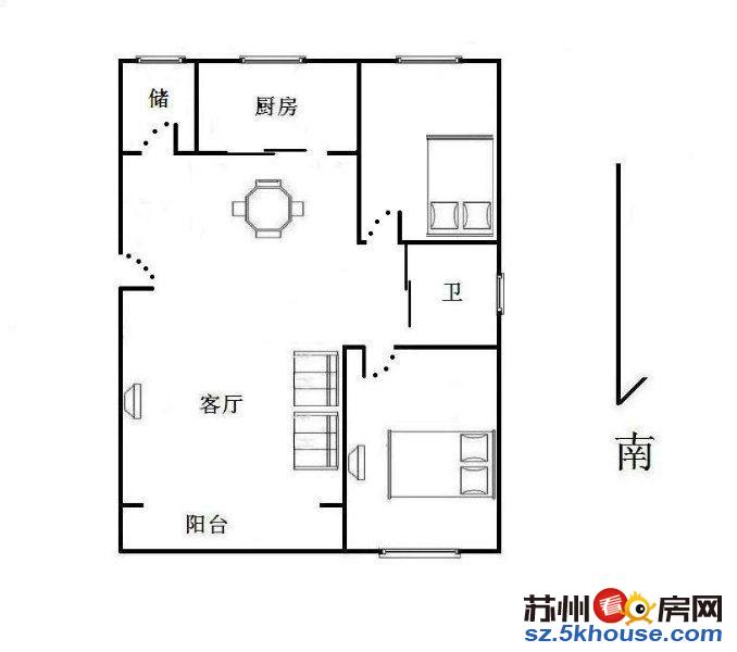 康锦苑婚装通透两房无斜角满2年实图看房方便