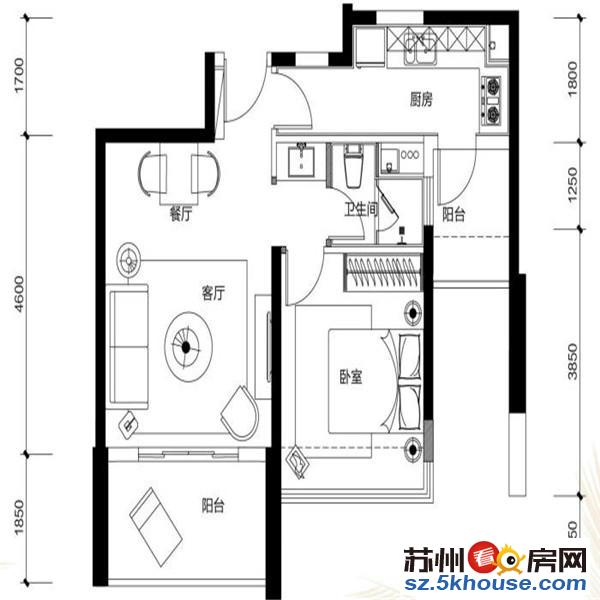 金星花园简装修19平电动真实图片南北通透