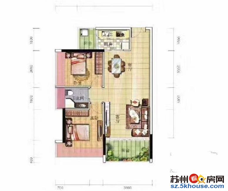 城市恬园 精装修南北通透 不靠高架 不靠马路 采光好