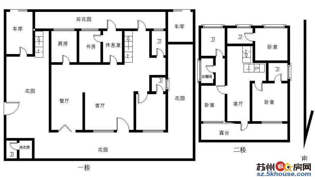 苏式园林风格 独栋别墅独门独院自带500平环绕院子豪华装修