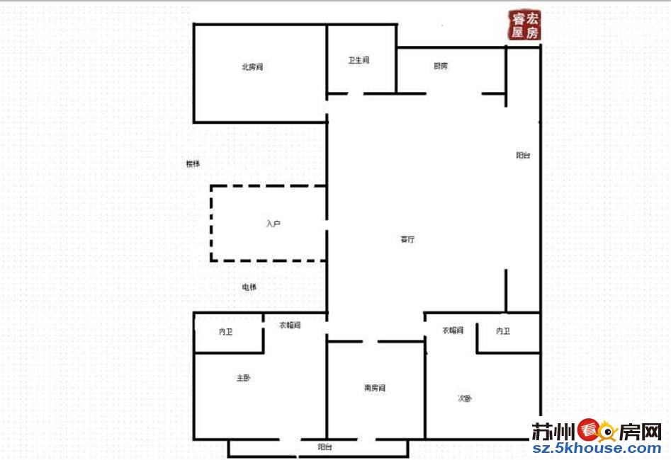 橡树湾  4房3卫 100万装修 楼下实验300米4号线