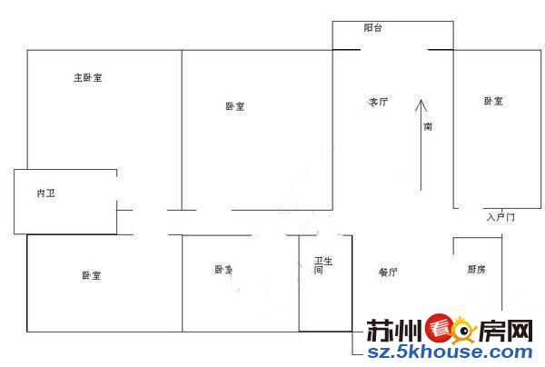 元和之春 公务员小区大平层5房纯毛坯采光好随时看房