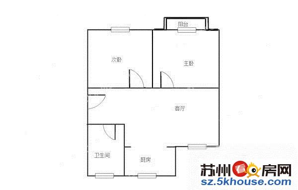 里河新村 全新硬装2房 南北通透 采光好 看房有钥匙