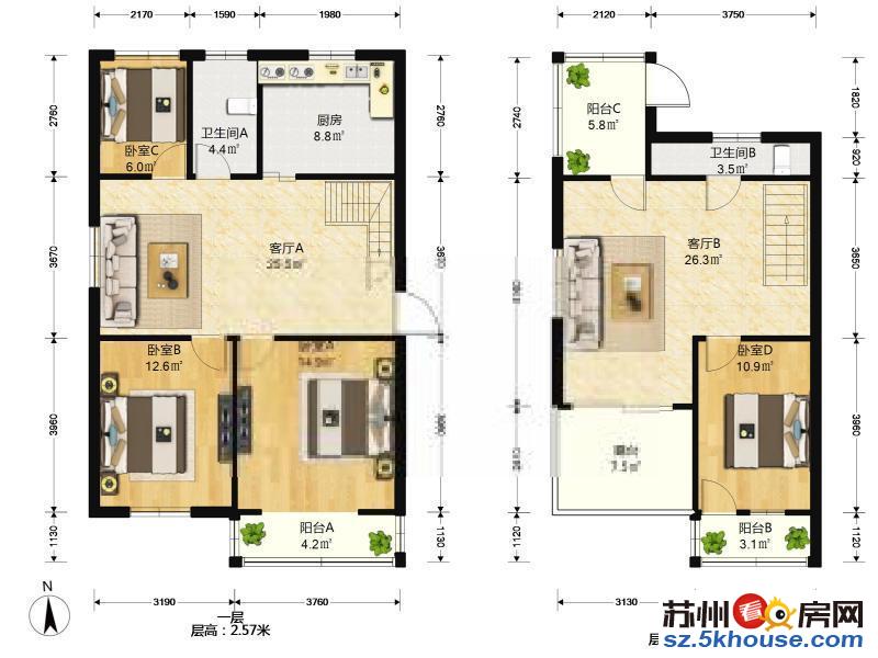 长欣苑南区 4室2厅 220万