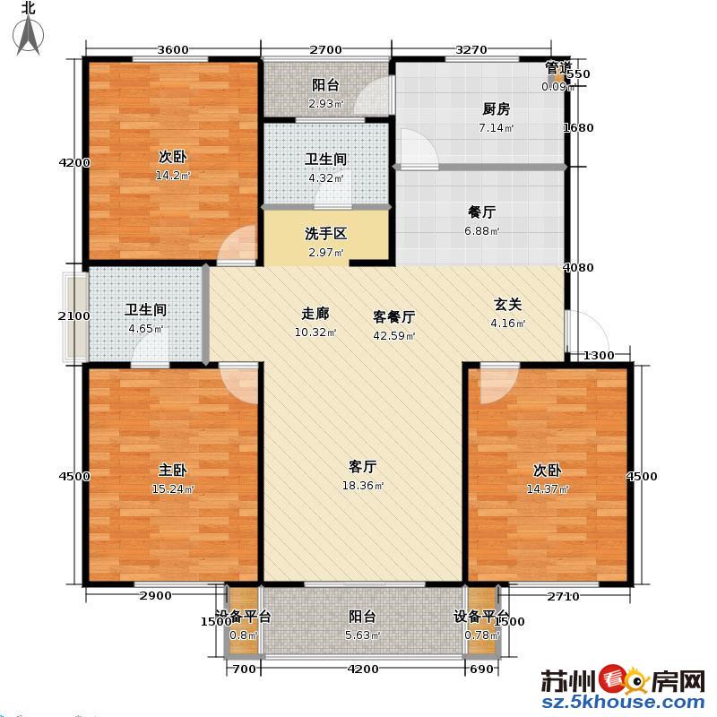 木渎地贴旁泉景花园双拼 80平院子扩建100平 产证258平