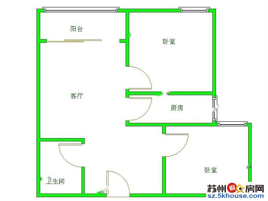 锦荷苑 精致装修 2室1厅1厨1卫