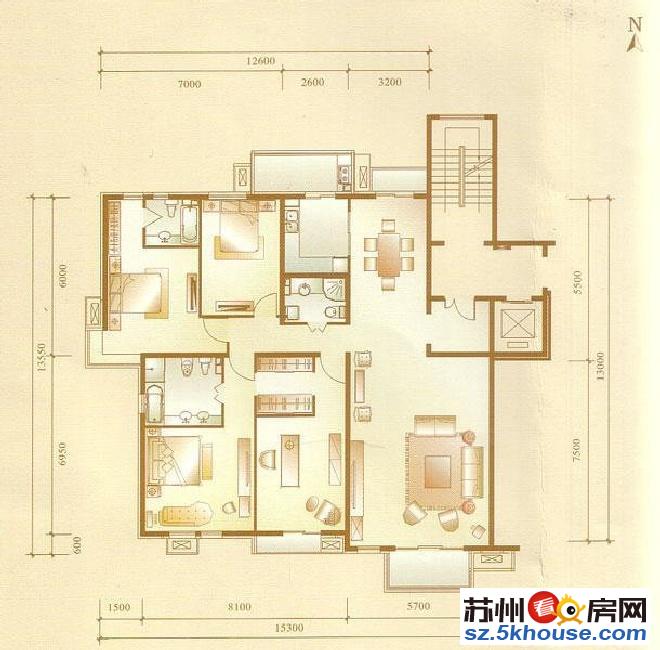 绝 对保真 南亚花园152平精装4房 电梯多层 置换急售