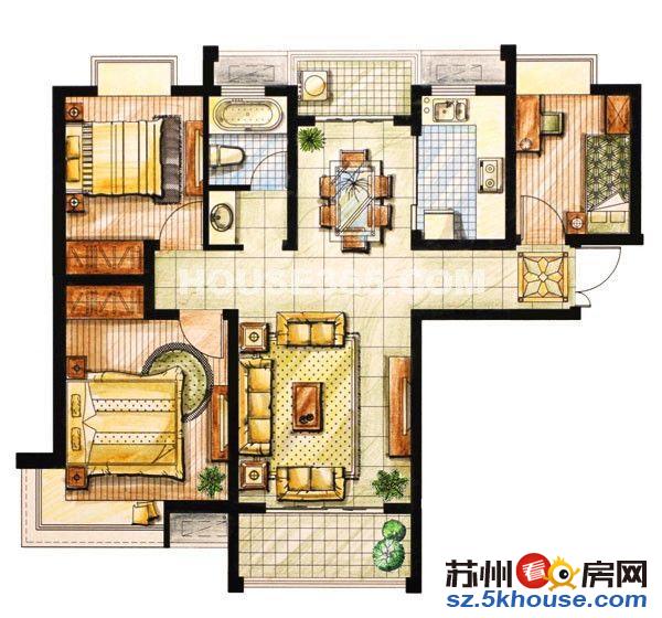 降价房源春风花园102平精装三房满五唯一168万