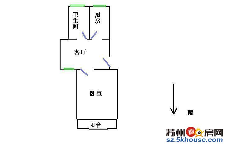 精装一室一厅 送15平大 也是精装 首付十几万