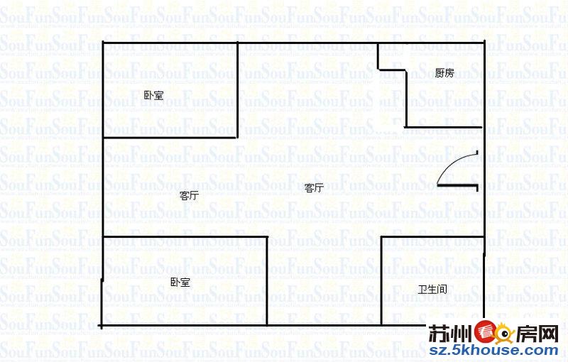 金陵花园 精装2室二厅1卫 75平 满二年 地段好 楼层好