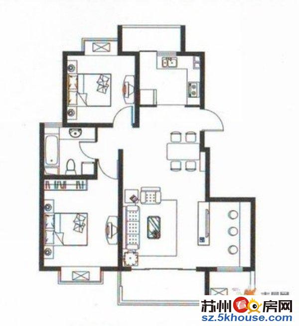 古娄一村 整租2房 家具家电齐全 房东自住房 刚从里面搬出