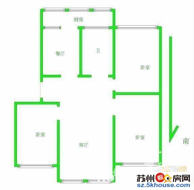 星韵花园 2房160万元难得的好户型急售实验