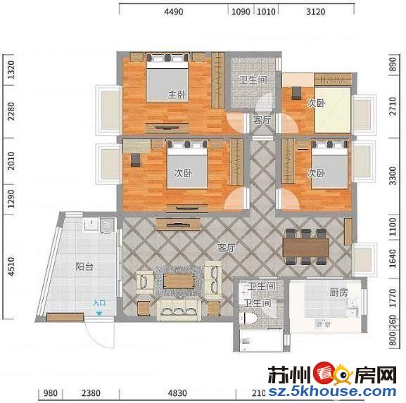 大润发边住宅 两梯四户送外阳台 通天然气 南北通透购物便利