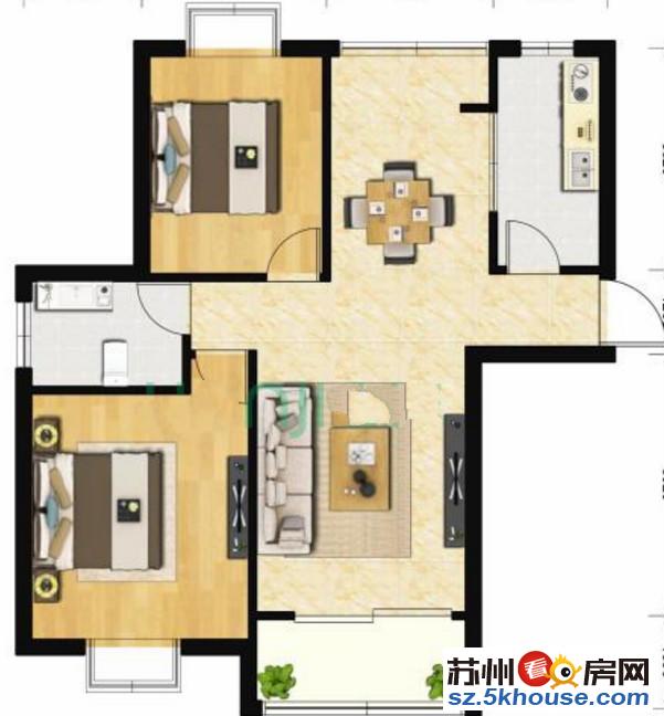 苏州动物园旁 蠡墅花园天韵苑 精装2室 南北通透 落户上学