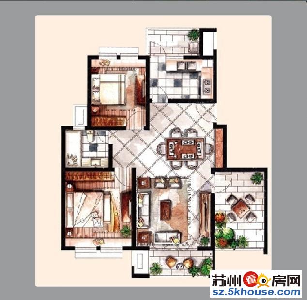 君诺嘉元花园精装大三房 模范小区 陆慕实小 地铁2号