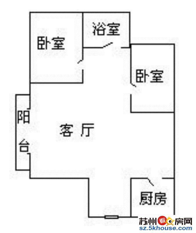 木渎吾丰花园 全新毛坯 顶加阁 实用性大 可做三室 急售