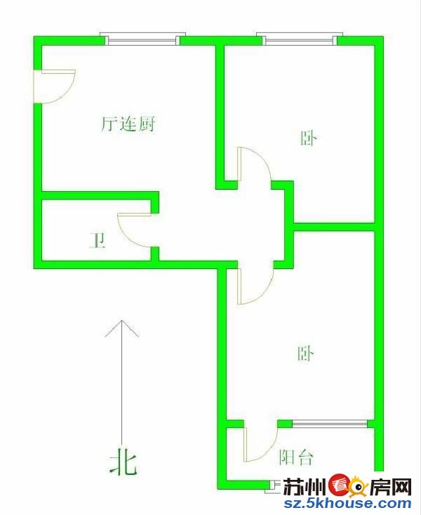 三元二村房东急售房源二室一厅一卫两房朝南 看中价格可谈