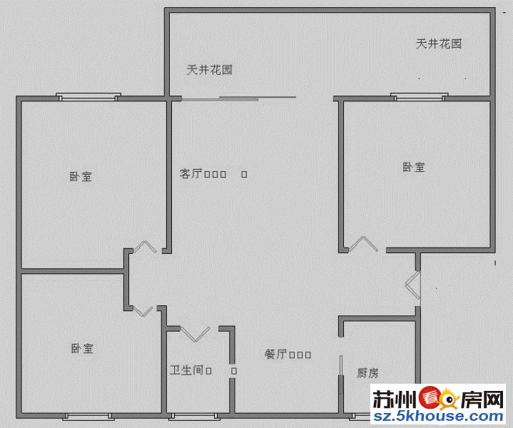 市立医院山塘街附近广济公寓大三室出租装修好拎包入住