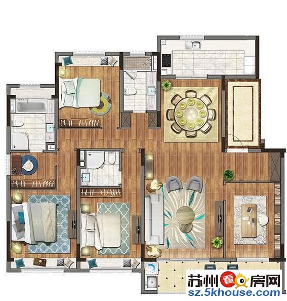 改善型 天地源拾锦香都 5层电梯花园洋房 一梯两户 南北通透