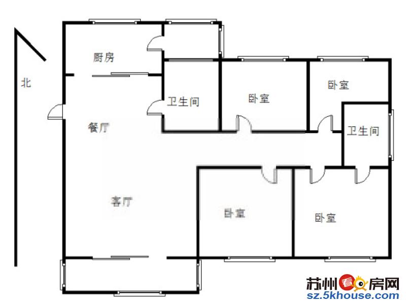 高档小区精装三室三卫一梯一户拎包入住超大衣帽间密码锁