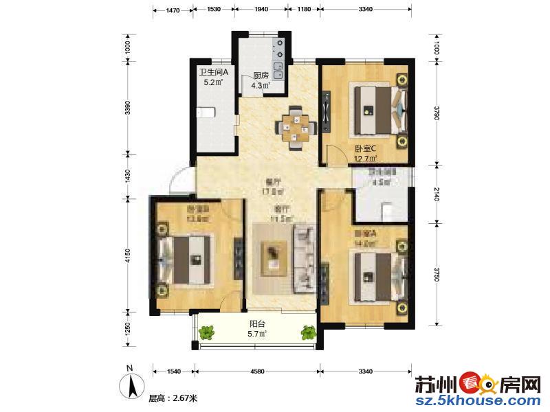 盘蠡新村 自住装修 2号线 满五年 看房方便