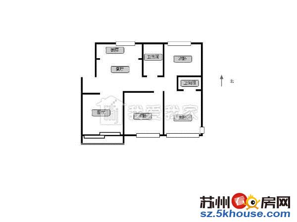 新出吴中花园3房2厅2卫 欧式装修 中间楼层 送买断车位