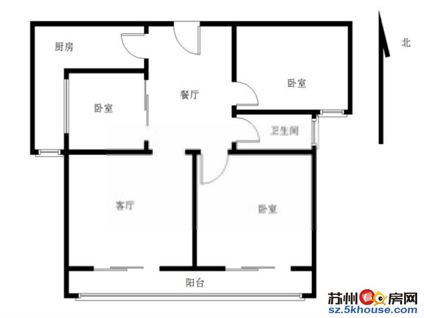 淮海街旁 狮山丽晶旁3房2卫 家电齐全 采光好 可押一付一