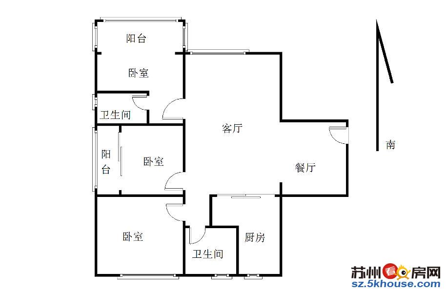 枫桥国际三房两卫 实验学 区 大润发旁