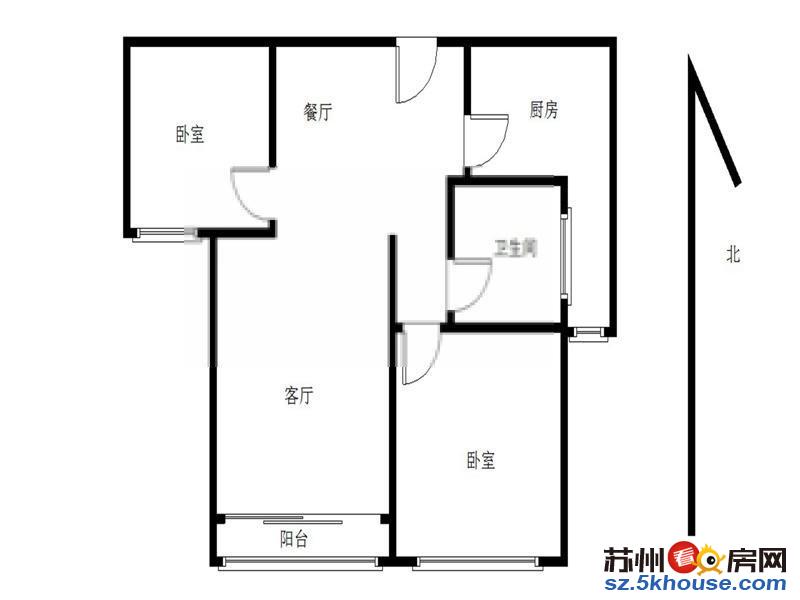 1格林花园旁 地铁口 美之苑花园2房 干净整洁 押一付一