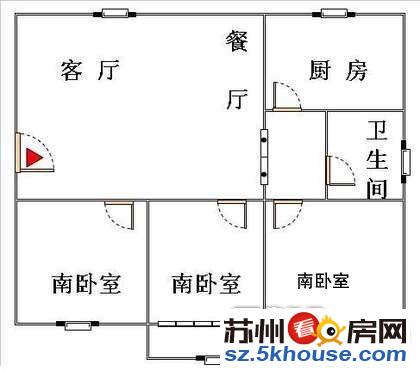 娄门菜场东园小区边石板街小区四楼复式送20平大独库钥匙看房