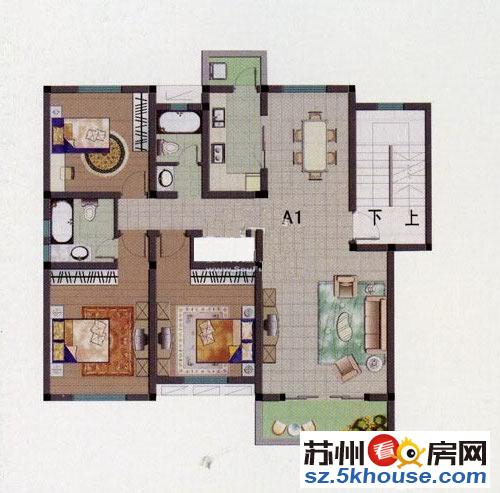 金枫美地多层精装通透三房两卫 满五唯一带學区未用降价急售