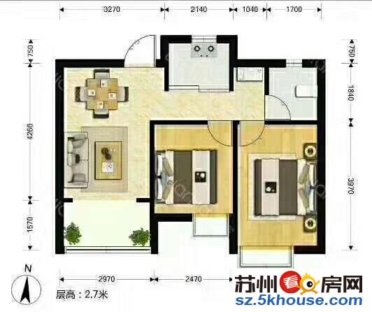 善耕草桥 新天地家园92平米户型正 带汽