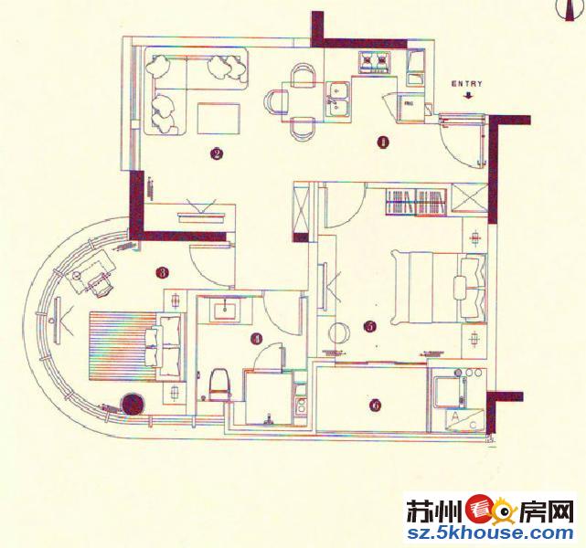 城仕高尔夫 两房真民用水电 通燃气两房 太湖畔 小区带会所