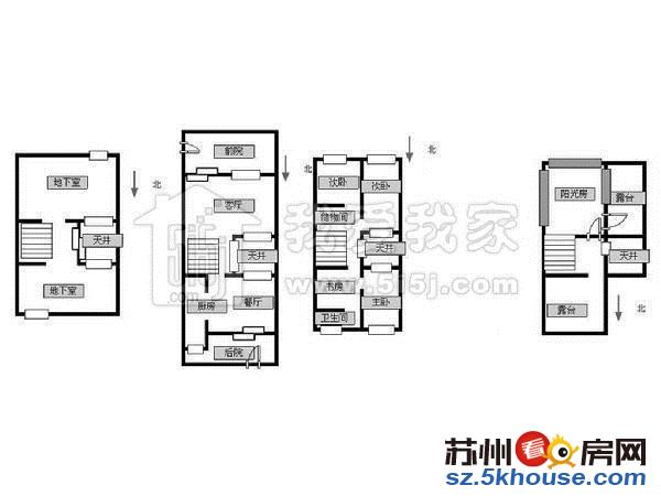 新港名墅纯毛坯274平独院位置好户型大气房东诚心出售