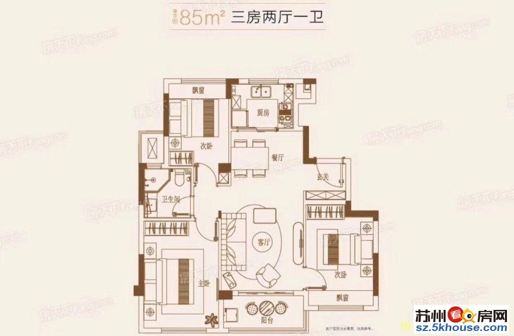 首付40万起  精装花园电梯洋房南北通透户型正气