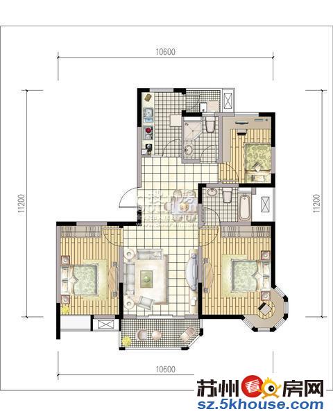 南北通透两卧客厅朝南户型非常棒有户型为证